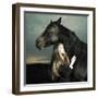 Fashionable Portrait of a Beautiful Young Woman and Horse-George Mayer-Framed Photographic Print