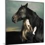 Fashionable Portrait of a Beautiful Young Woman and Horse-George Mayer-Mounted Photographic Print