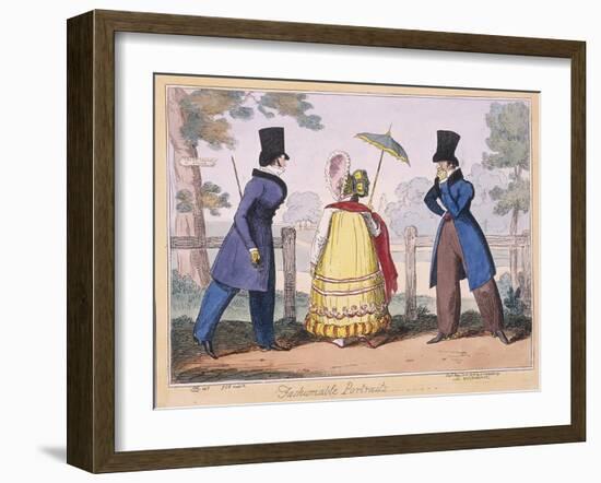 Fashionable Portraits, a Scene in Hyde Park, 1819-Isaac Cruikshank-Framed Giclee Print