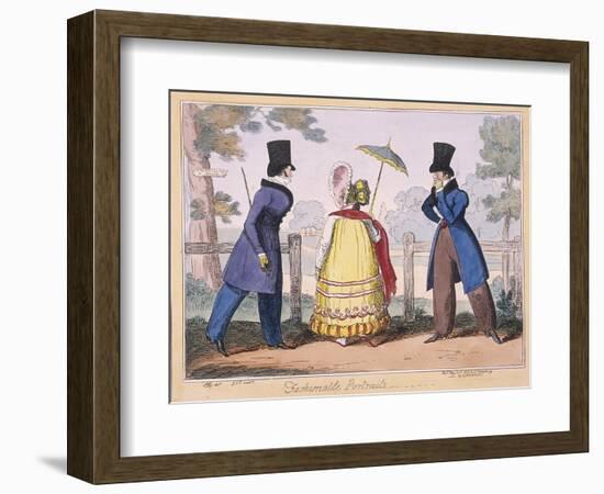 Fashionable Portraits, a Scene in Hyde Park, 1819-Isaac Cruikshank-Framed Giclee Print