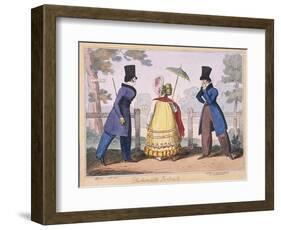 Fashionable Portraits, a Scene in Hyde Park, 1819-Isaac Cruikshank-Framed Giclee Print