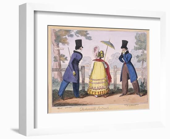 Fashionable Portraits, a Scene in Hyde Park, 1819-Isaac Cruikshank-Framed Giclee Print