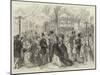Fashionable Promenade and Concert in the Champs Elysees, Paris-null-Mounted Premium Giclee Print