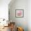 Fashionable Reading-Pink Pink-Framed Art Print displayed on a wall