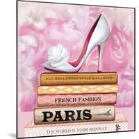 Fashionable Reading-Pink Pink-Mounted Art Print