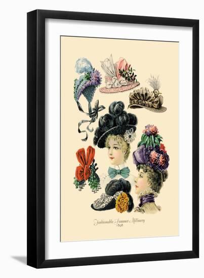 Fashionable Summer Millinery-null-Framed Art Print