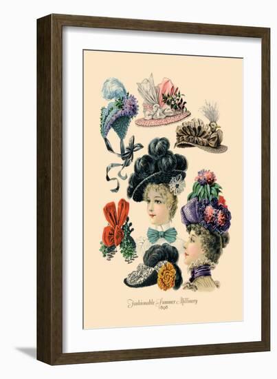 Fashionable Summer Millinery-null-Framed Art Print