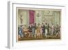 Fashionable Visitors to the Green Room at Drury Lane Theatre, London-null-Framed Art Print