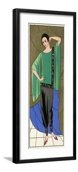 Fashionable Young Lady in Outfit--Framed Art Print