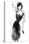 Fashionista - Ebony-Mark Chandon-Stretched Canvas
