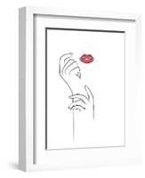 Fashionista - Hands and Lips-Dana Shek-Framed Art Print
