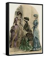 Fashions Early 1880S-null-Framed Stretched Canvas