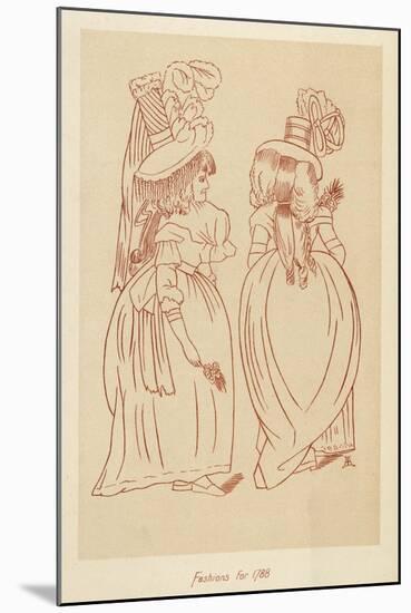 Fashions for 1788-John Ashton-Mounted Art Print