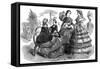 Fashions for August, 1857-null-Framed Stretched Canvas