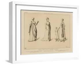 Fashions of the 6th Year, after Le Journal Des Dames-Raphael Jacquemin-Framed Giclee Print