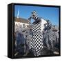 Fasnact Spring Carnival Parade, Basel, Switzerland, Europe-Christian Kober-Framed Stretched Canvas