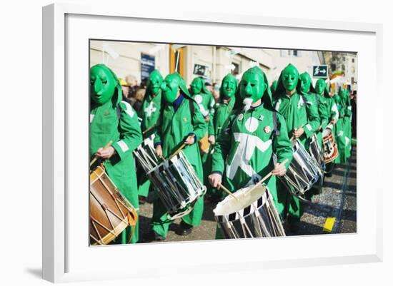 Fasnact Spring Carnival Parade, Basel, Switzerland, Europe-Christian Kober-Framed Photographic Print