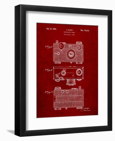 Fassin Photographic Camera Patent-Cole Borders-Framed Art Print