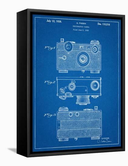 Fassin Photographic Camera Patent-null-Framed Stretched Canvas