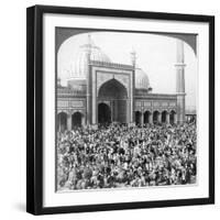 Fast Day Within the Jumma Musjid, Delhi, India, 1903-Underwood & Underwood-Framed Giclee Print