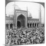 Fast Day Within the Jumma Musjid, Delhi, India, 1903-Underwood & Underwood-Mounted Giclee Print