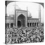 Fast Day Within the Jumma Musjid, Delhi, India, 1903-Underwood & Underwood-Stretched Canvas