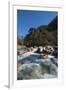 Fast flowing melt water near Thangthanka in Bhutan, Asia-Alex Treadway-Framed Photographic Print