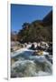 Fast flowing melt water near Thangthanka in Bhutan, Asia-Alex Treadway-Framed Photographic Print