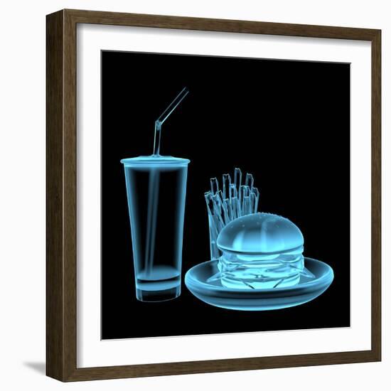 Fast Food Burger-sauliusl-Framed Art Print