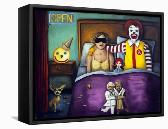 Fast Food Nightmare 1-Leah Saulnier-Framed Stretched Canvas