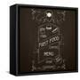 Fast Food on the Restaurant Menu Chalkboard-incomible-Framed Stretched Canvas