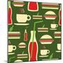 Fast Food Pattern-cienpies-Mounted Art Print