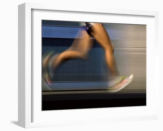 Fast Moving Feet and Legs-null-Framed Premium Photographic Print