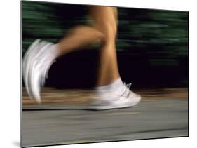 Fast Moving Feet and Legs-null-Mounted Photographic Print