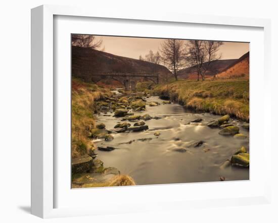 Fast Moving Stream, Near Ladybower Reservoir, Peak District Nat'l Park, Derbyshire, England-Ian Egner-Framed Photographic Print