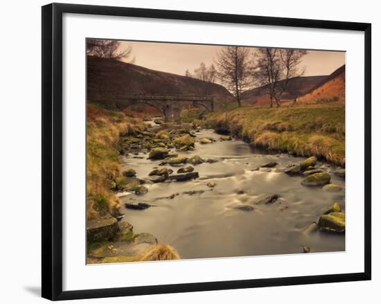 Fast Moving Stream, Near Ladybower Reservoir, Peak District Nat'l Park, Derbyshire, England-Ian Egner-Framed Photographic Print