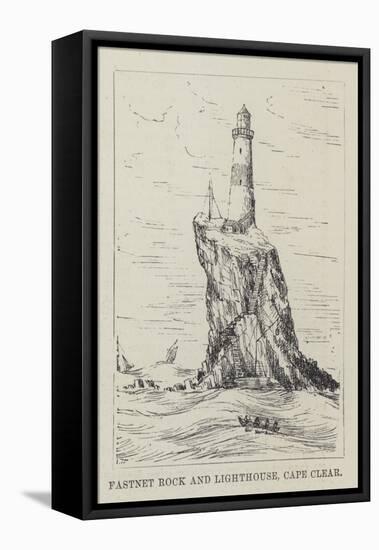 Fastnet Rock and Lighthouse, Cape Clear-null-Framed Stretched Canvas