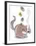 Fat cat piggy bank - allegorical illustration of financial crisis-Neale Osborne-Framed Giclee Print