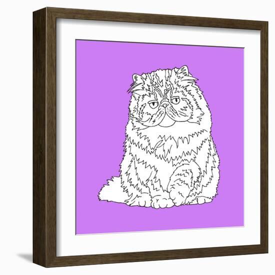 Fat Fluffy Cat-Anna Nyberg-Framed Art Print