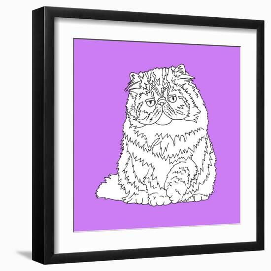 Fat Fluffy Cat-Anna Nyberg-Framed Art Print