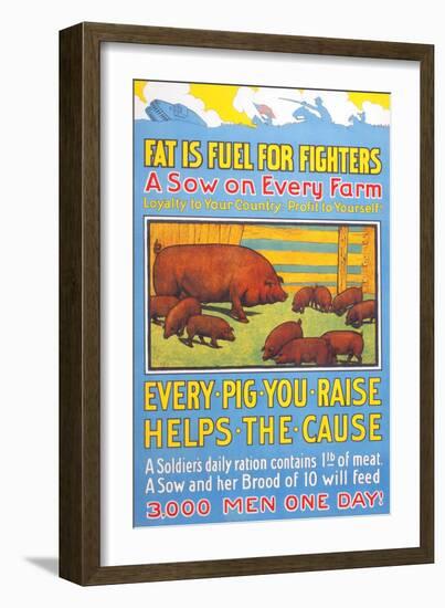 Fat Is Fuel for Fighters-null-Framed Art Print