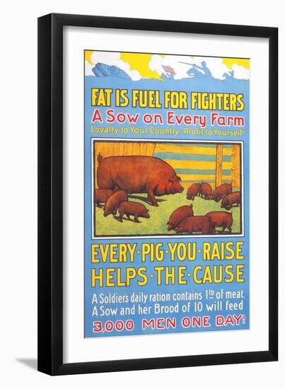 Fat Is Fuel for Fighters-null-Framed Art Print