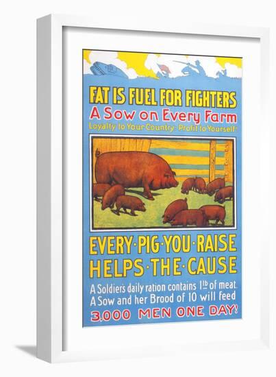 Fat Is Fuel for Fighters-null-Framed Art Print