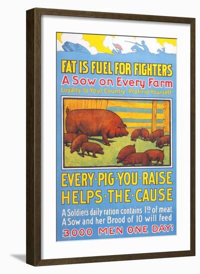 Fat Is Fuel for Fighters-null-Framed Art Print