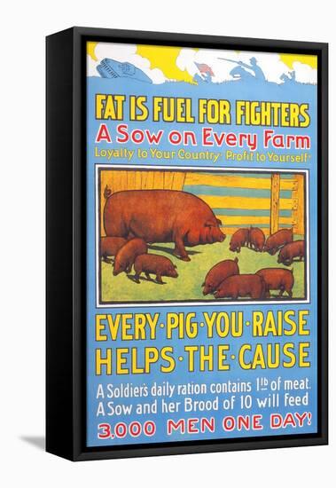 Fat Is Fuel for Fighters-null-Framed Stretched Canvas