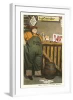 Fat Lady at Log Cabin Bar, Tijuana, Mexico-null-Framed Art Print