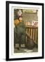 Fat Lady at Log Cabin Bar, Tijuana, Mexico-null-Framed Art Print