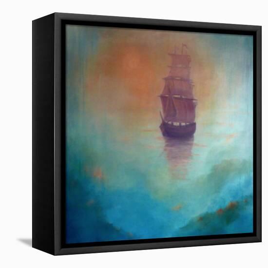 Fata Morgana (ghost ship), 2020 (oil on canvas)-Lee Campbell-Framed Stretched Canvas