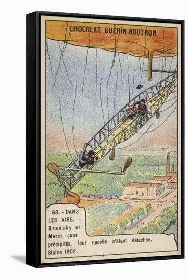 Fatal Accident of the Aeronauts Bradsky and Morin, Paris, 1902-null-Framed Stretched Canvas