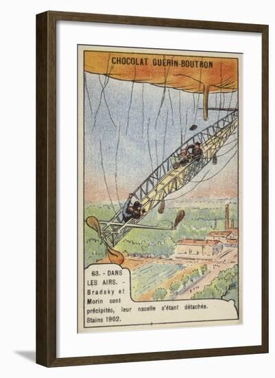 Fatal Accident of the Aeronauts Bradsky and Morin, Paris, 1902-null-Framed Giclee Print